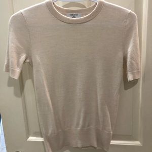 Babaton short sleeve sweater in Birch